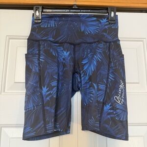 Zoot Blue Leaf Pattern Bike Shorts